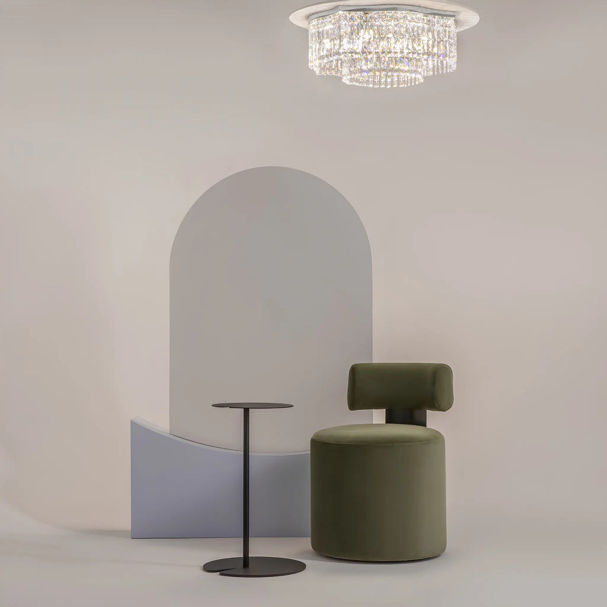 Maytoni Dune Taklampa Ø60 cm, Krom