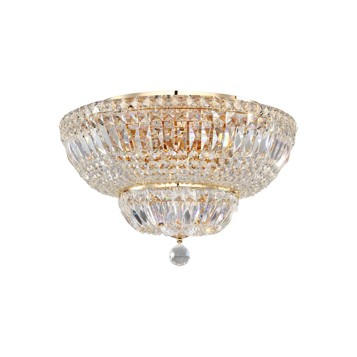 Maytoni Basfor Ljuskrona Ø46 cm, Guld