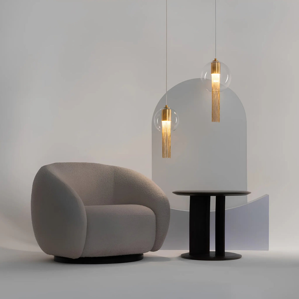 Maytoni Flusso Pendellampa Ø20 cm, Mässing