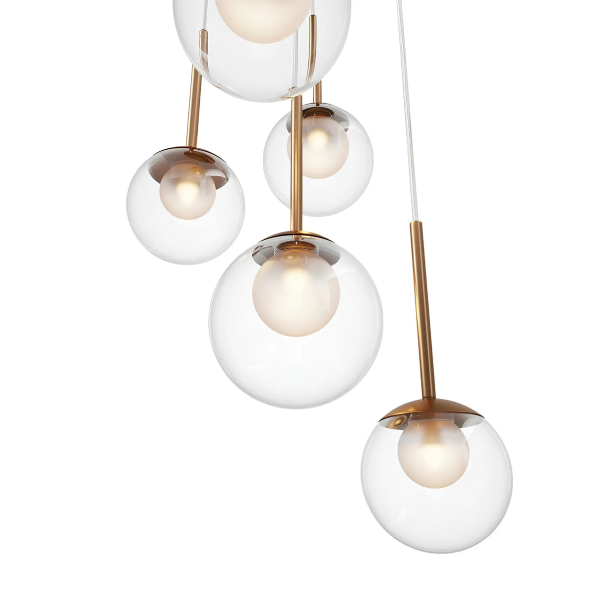 Maytoni Basic form Pendellampa Ø45 cm, Guld