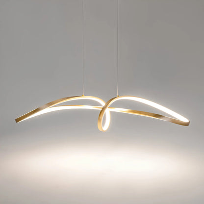Maytoni Curve Pendellampa, Guld