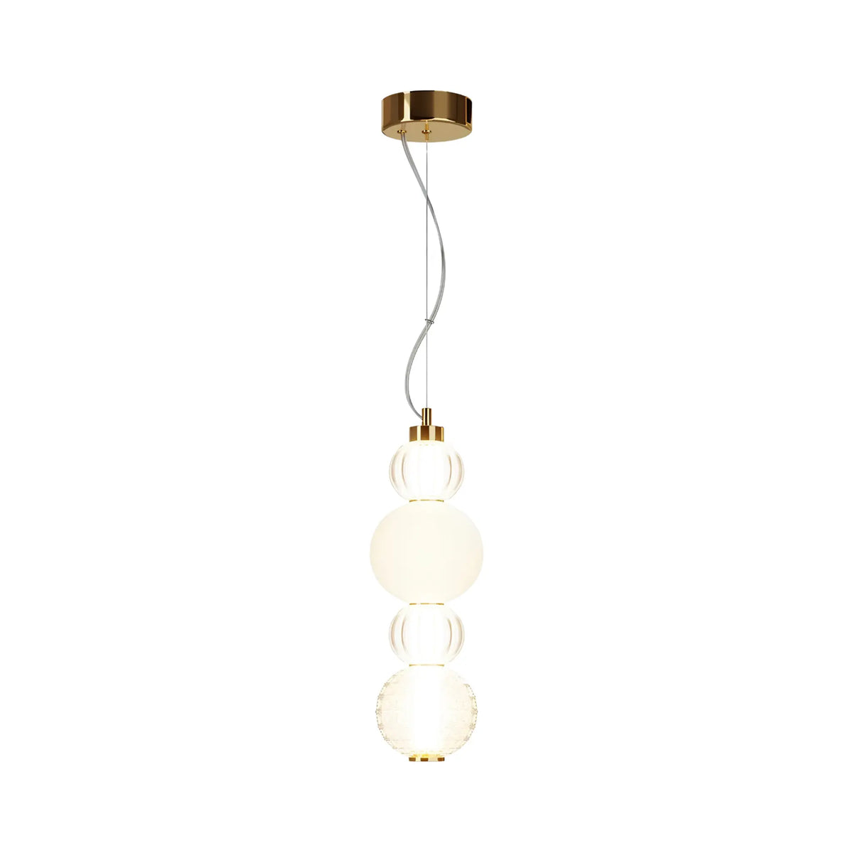 Maytoni Collar Pendellampa Ø14,7 cm, Guld