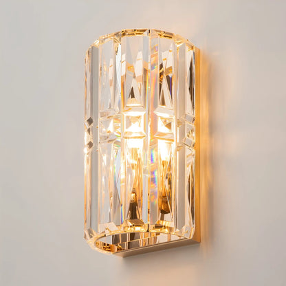 Maytoni Facet Vägglampa H25 cm, Guld