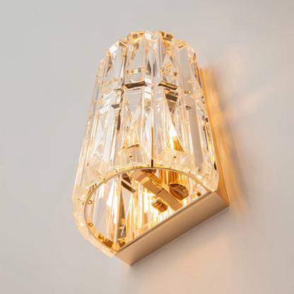 Maytoni Facet Vägglampa H25 cm, Guld