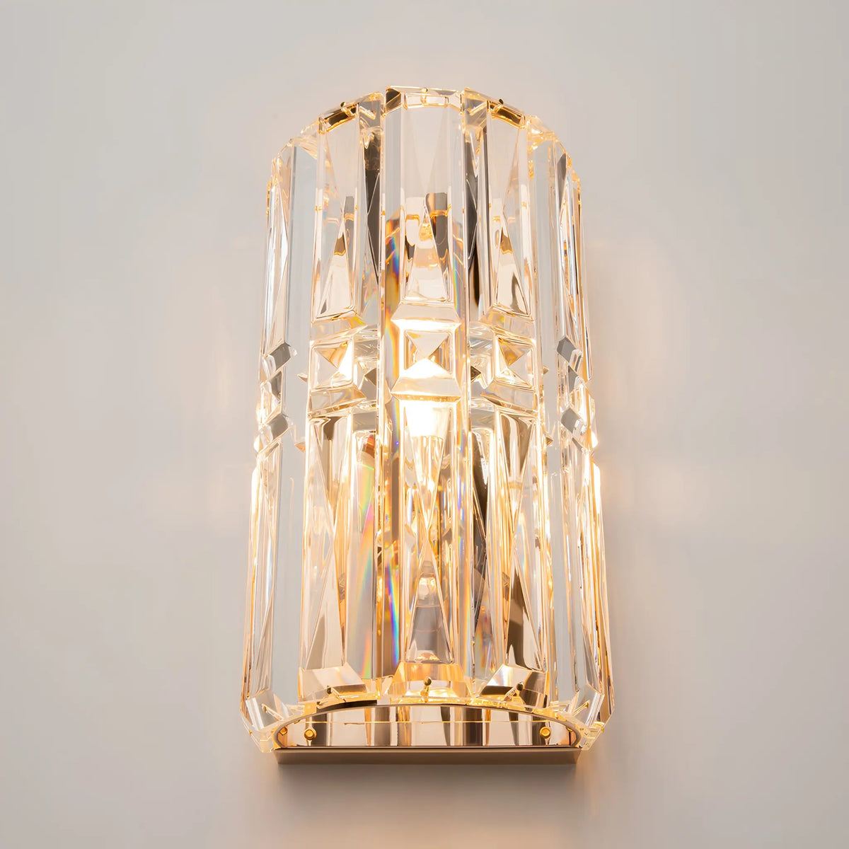 Maytoni Facet Vägglampa H25 cm, Guld