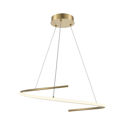 Maytoni Curve Pendellampa Ø60 cm, Mässing