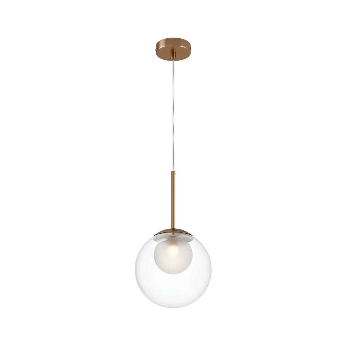 Maytoni Basic form Pendellampa Ø20 cm, Guld
