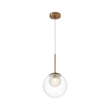 Maytoni Basic form Pendellampa Ø20 cm, Guld