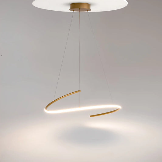Maytoni Curve Pendellampa Ø60 cm, Mässing