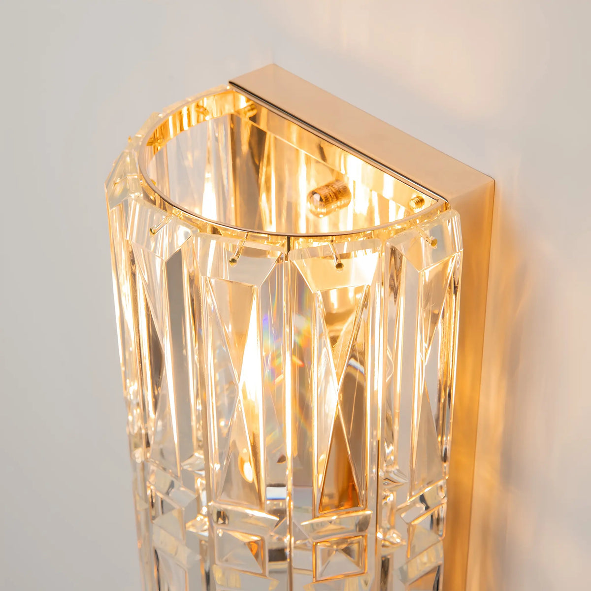 Maytoni Facet Vägglampa H25 cm, Guld