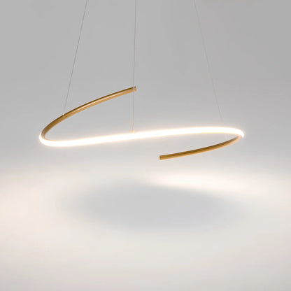 Maytoni Curve Pendellampa Ø60 cm, Mässing
