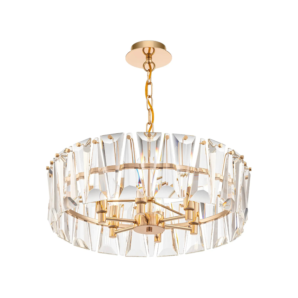 Maytoni Puntes Pendellampa Ø51,7 cm, Guld