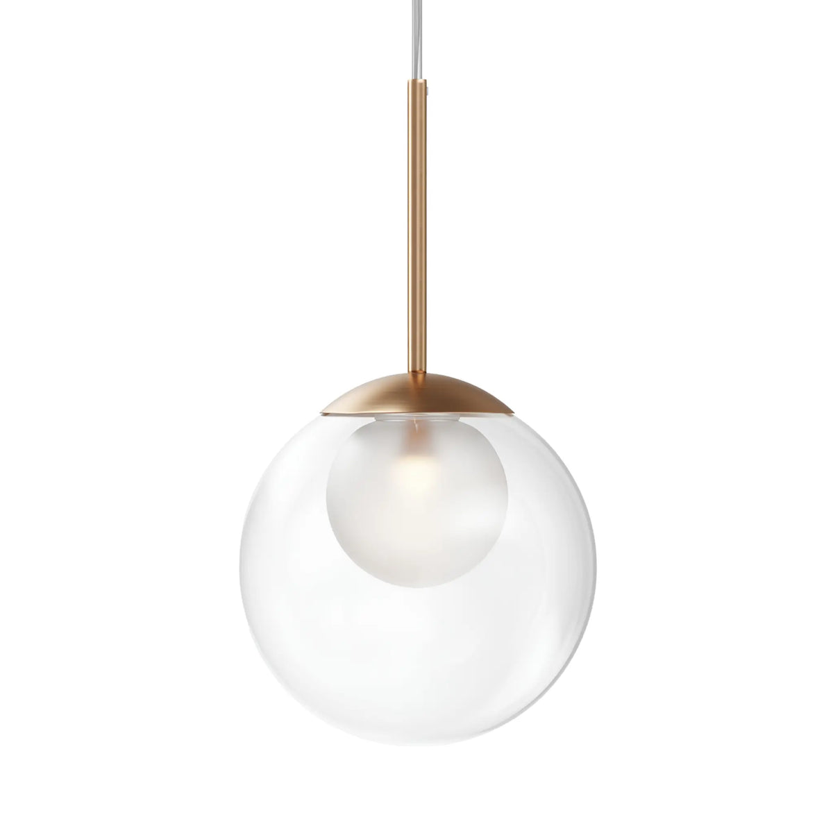 Maytoni Basic form Pendellampa Ø20 cm, Guld