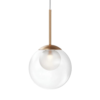 Maytoni Basic form Pendellampa Ø20 cm, Guld