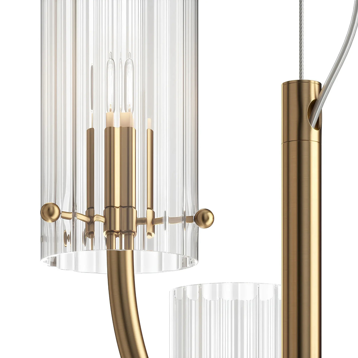 Maytoni Arco Pendellampa Ø35 cm, Mässing