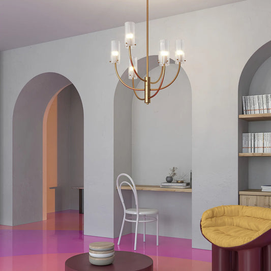 Maytoni Arco Pendellampa Ø35 cm, Mässing
