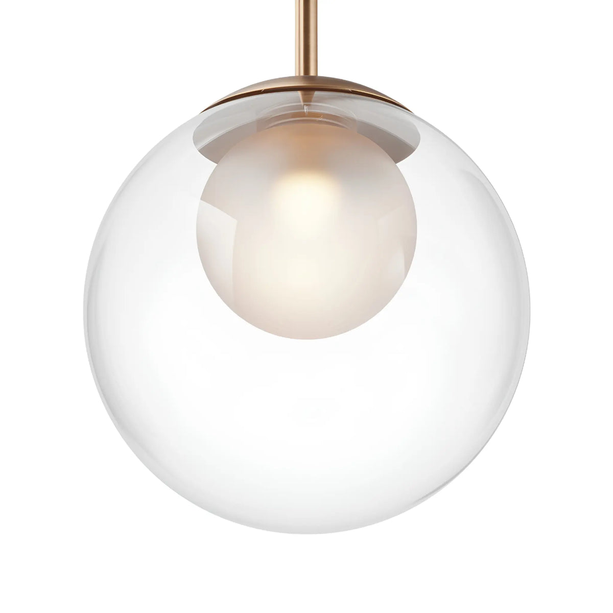 Maytoni Basic form Pendellampa Ø20 cm, Guld