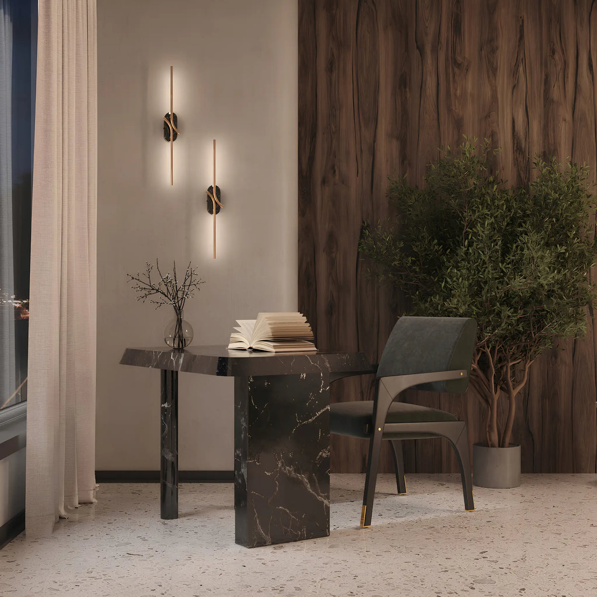 Maytoni Renaissance Vägglampa, Svart
