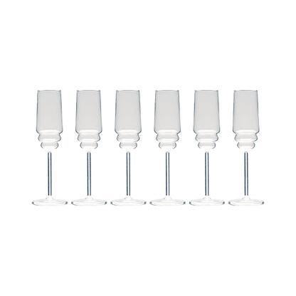 Muurla Steps champagneglas 25 cl, 6-pack, Klar