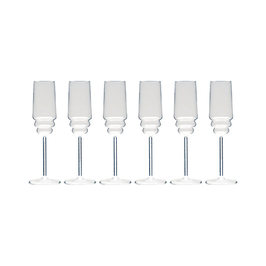 Muurla, Steps champagneglas 25 cl, 6-pack, Klar