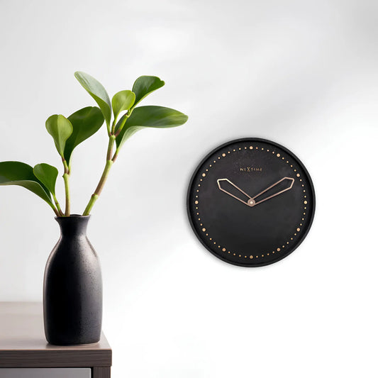 NeXtime Cross Väggklocka Ø35 cm, Svart/Guld
