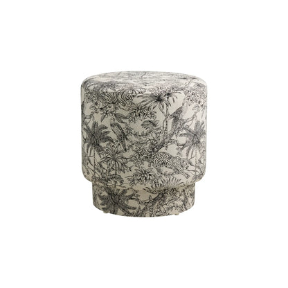 Nordal Lotora Sittpuff Ø45 cm, Svart/Vit