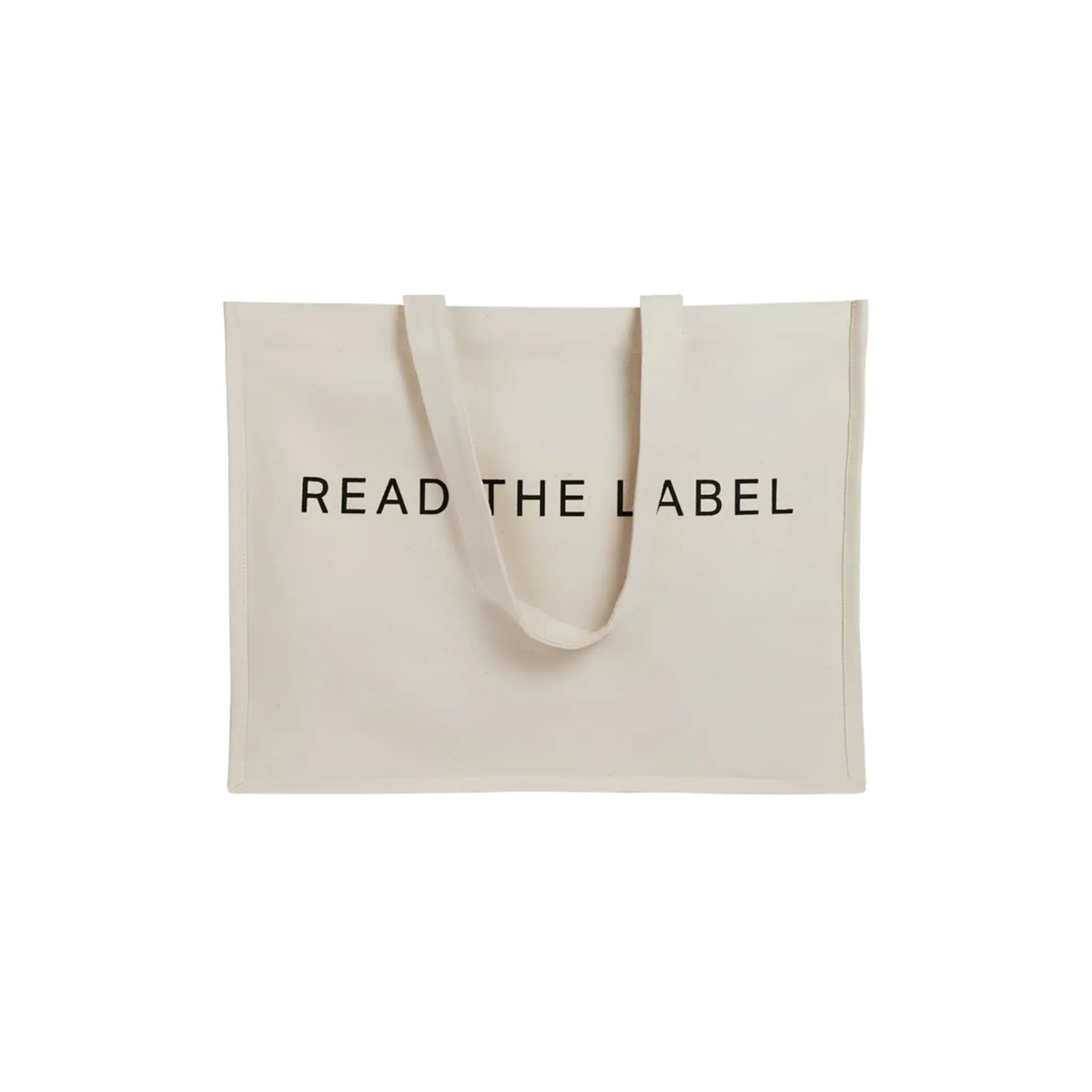 Read The Label Canvas Tote Bag, Neutral
