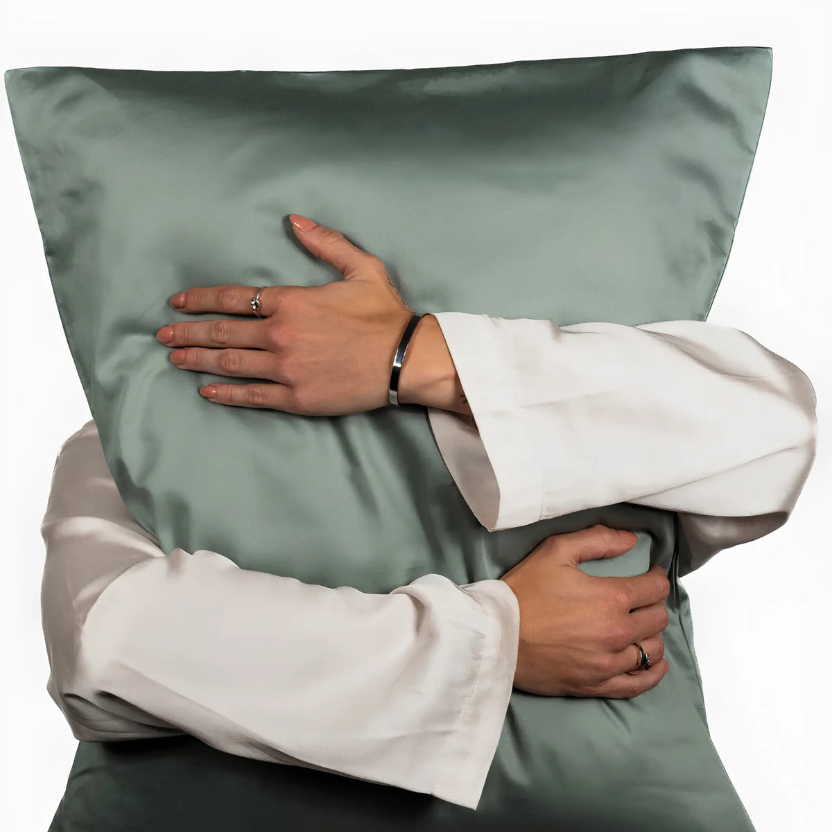 Read The Label Satin Örngott 50x90 2-pack, Sage Green