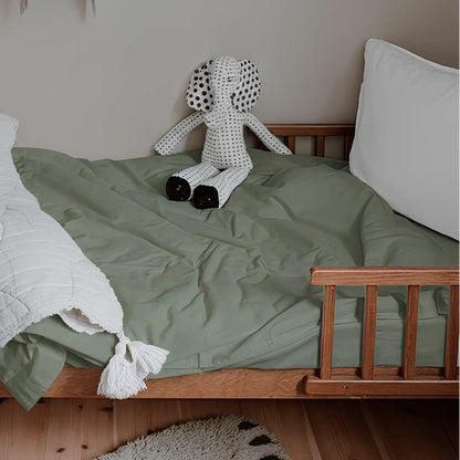Read The Label Barn Påslakanset Spjälsäng, Sage Green