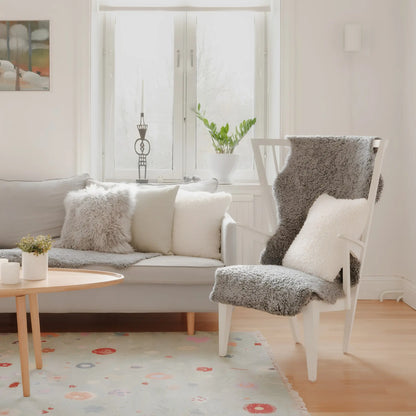Skinnwille Shansi Kuddfodral 40x40 cm, Lightgrey Snowtop