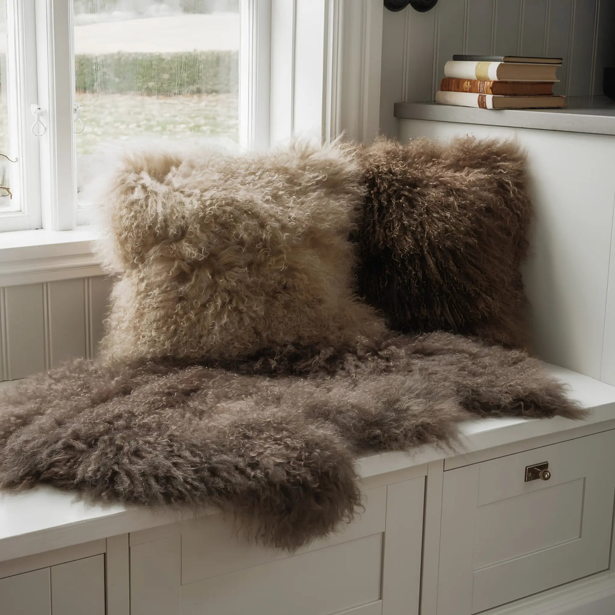 Skinnwille Shansi Kuddfodral 40x40 cm, Beige
