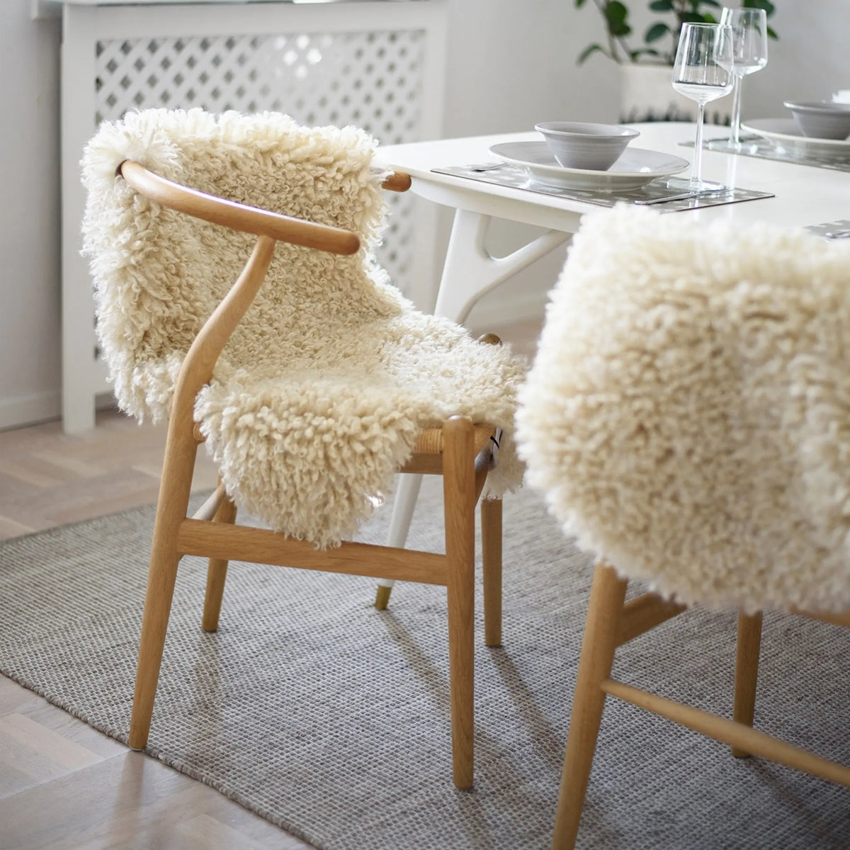 Skinnwille Wooly Fäll 60x90 cm, Light Beige