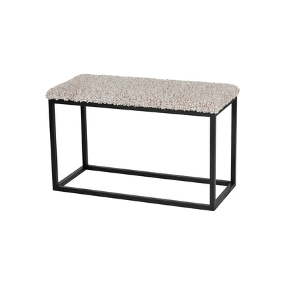 Skinnwille Palle Bänk L i Lumme 80x35x50 cm, Sand/Svart