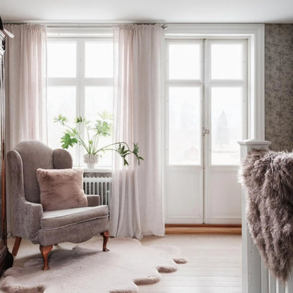 Skinnwille Fluffy Matta 120x180 cm, Elfenben