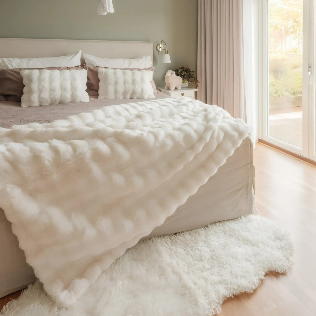 Skinnwille Wooly Fäll Large 60x180 cm, Elfenben