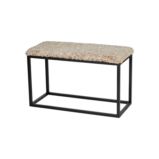Skinnwille Palle Bänk L i Lumme 80x35x50 cm, Toffee/Svart