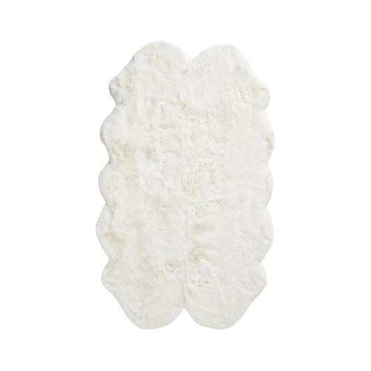 Skinnwille Fluffy Matta 120x180 cm, Elfenben