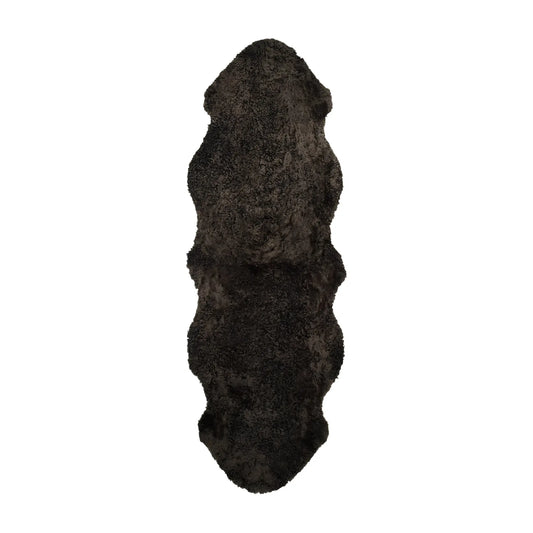 Skinnwille Curly Fårskinn Dubbel 60x180 cm, Brun