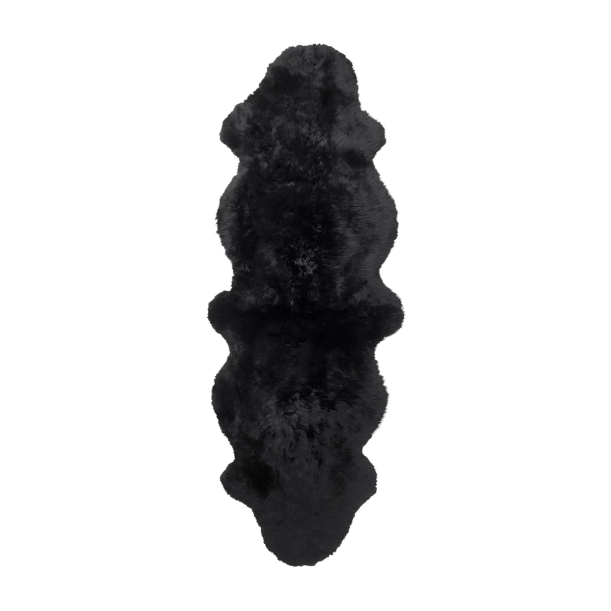 Skinnwille Gently Fårskinn Dubbel 60x180 cm, Svart