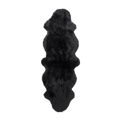 Skinnwille Gently Fårskinn Dubbel 60x180 cm, Svart
