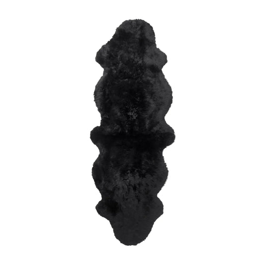 Skinnwille Gently Fårskinn Dubbel 60x180 cm, Svart