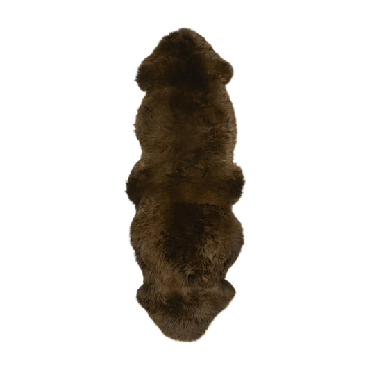 Skinnwille Gently Fårskinn Dubbel 60x180 cm, Naturbrun