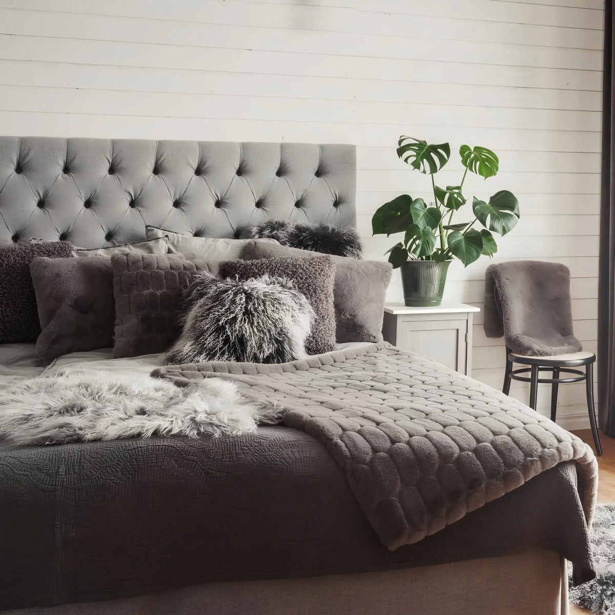 Skinnwille Shansi Fårskinn 55x95 cm, Lightgrey Snowtop