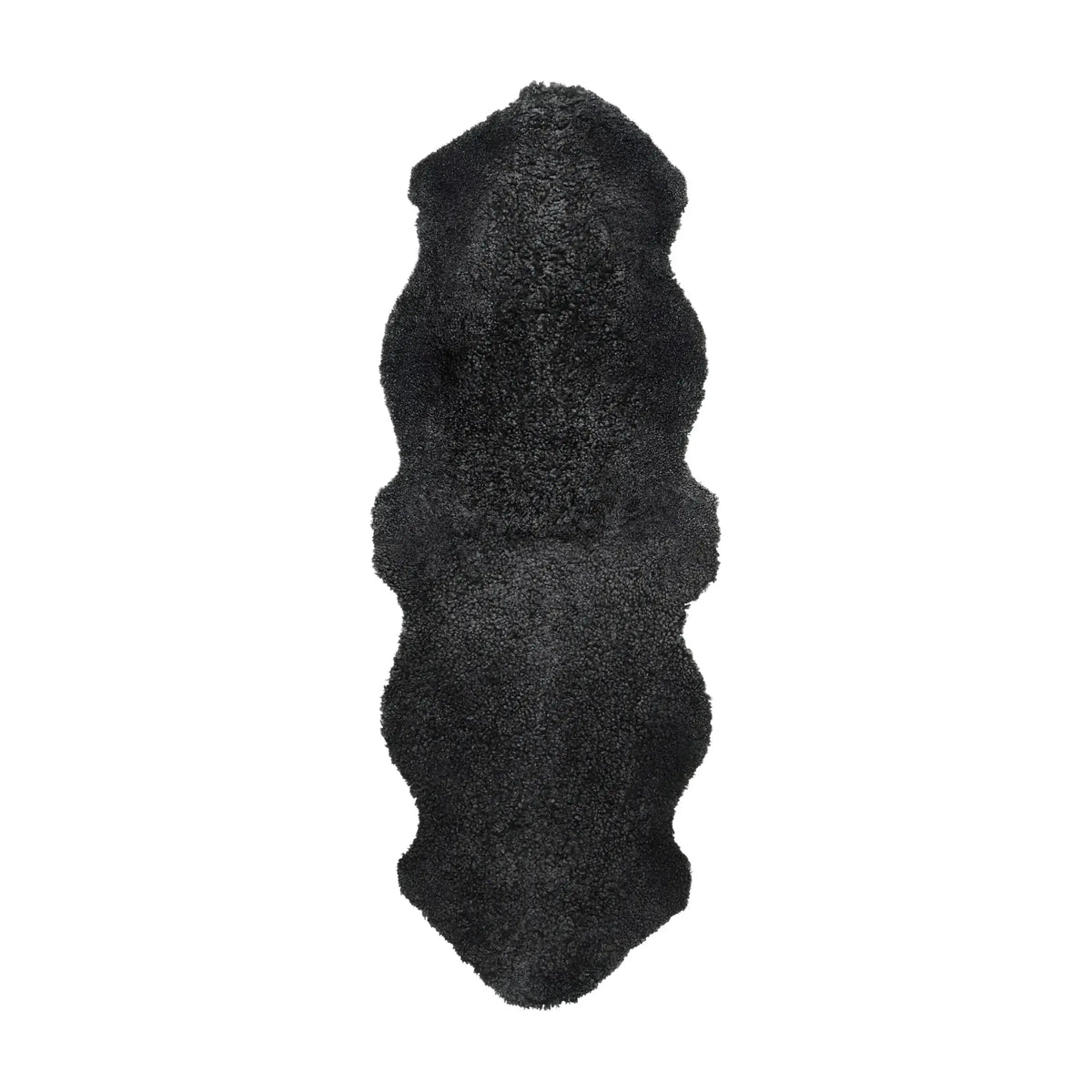 Skinnwille Curly Fårskinn Dubbel 60x180 cm, Mörkgrå