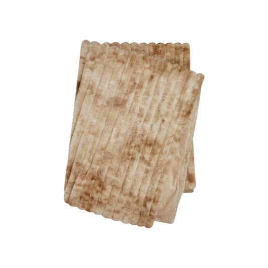 Skinnwille Stripy Pläd 120x180 cm, Toffee