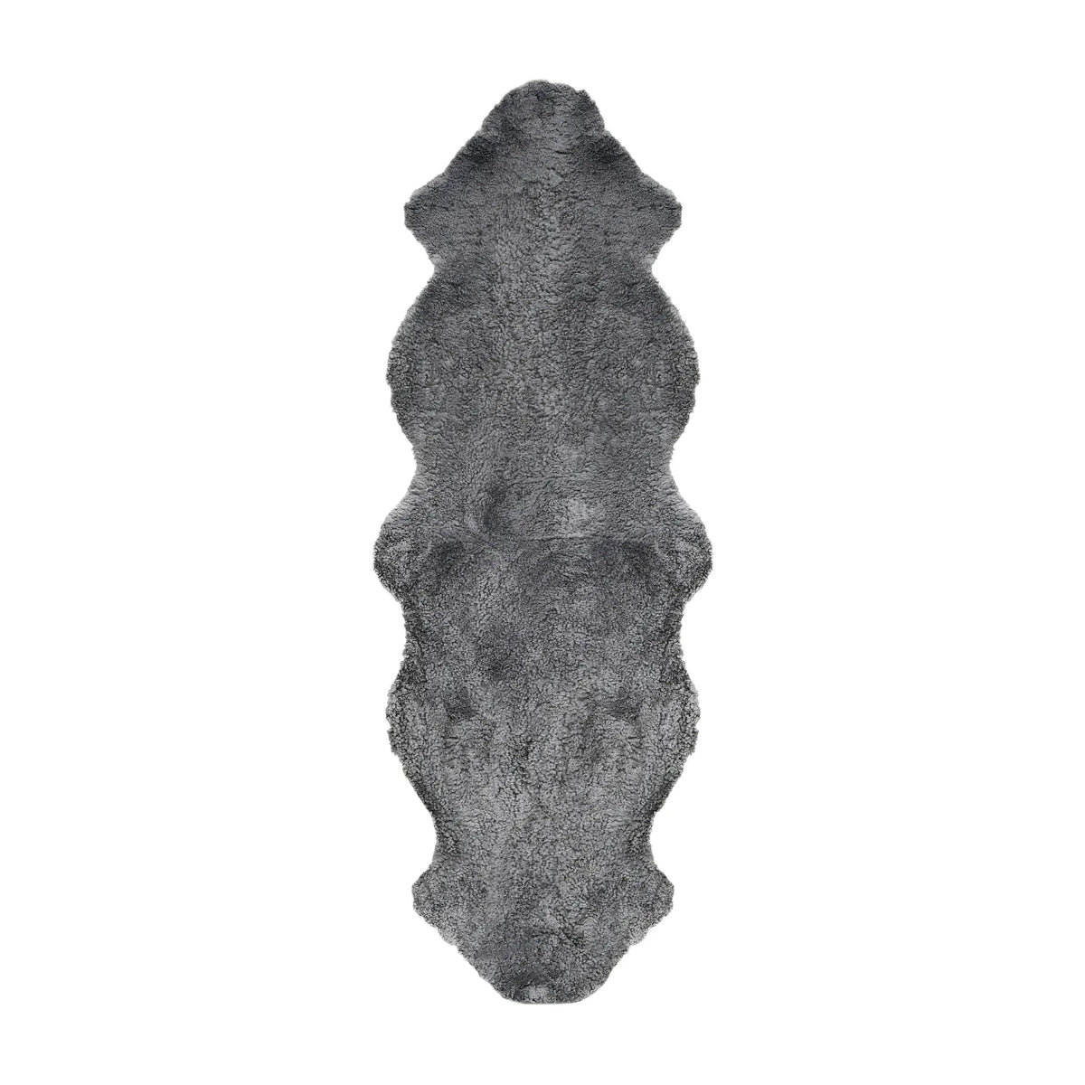 Skinnwille Curly Fårskinn Dubbel 60x180 cm, Gotlandsgrå