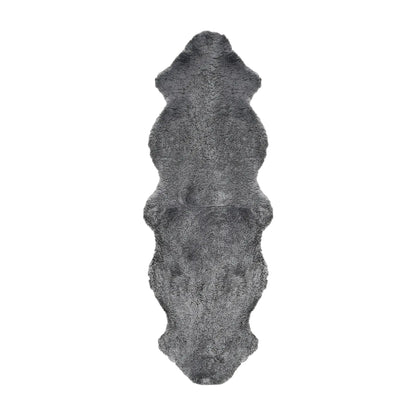 Skinnwille Curly Fårskinn Dubbel 60x180 cm, Gotlandsgrå