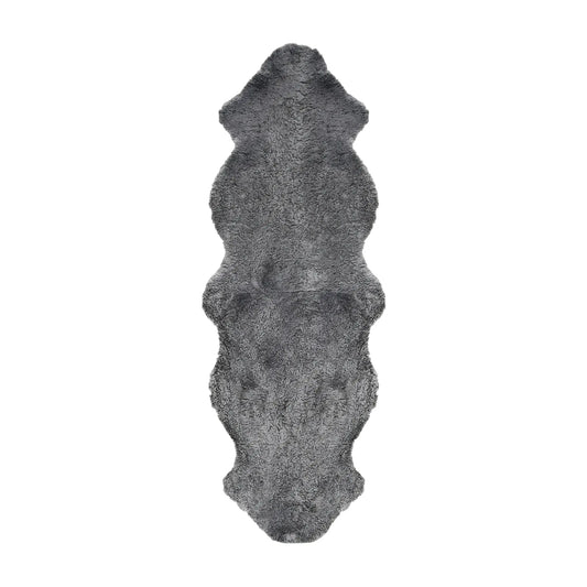Skinnwille Curly Fårskinn Dubbel 60x180 cm, Gotlandsgrå