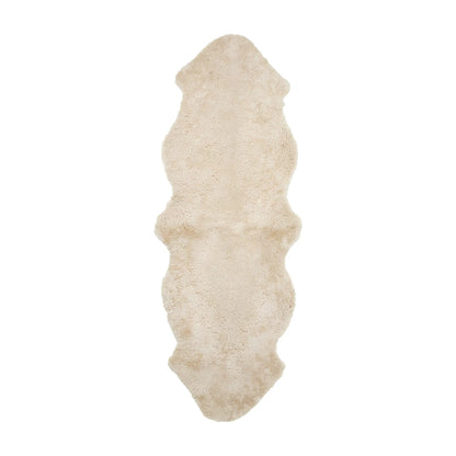 Skinnwille Curly Fårskinn Dubbel 60x180 cm, Beige Moonlight
