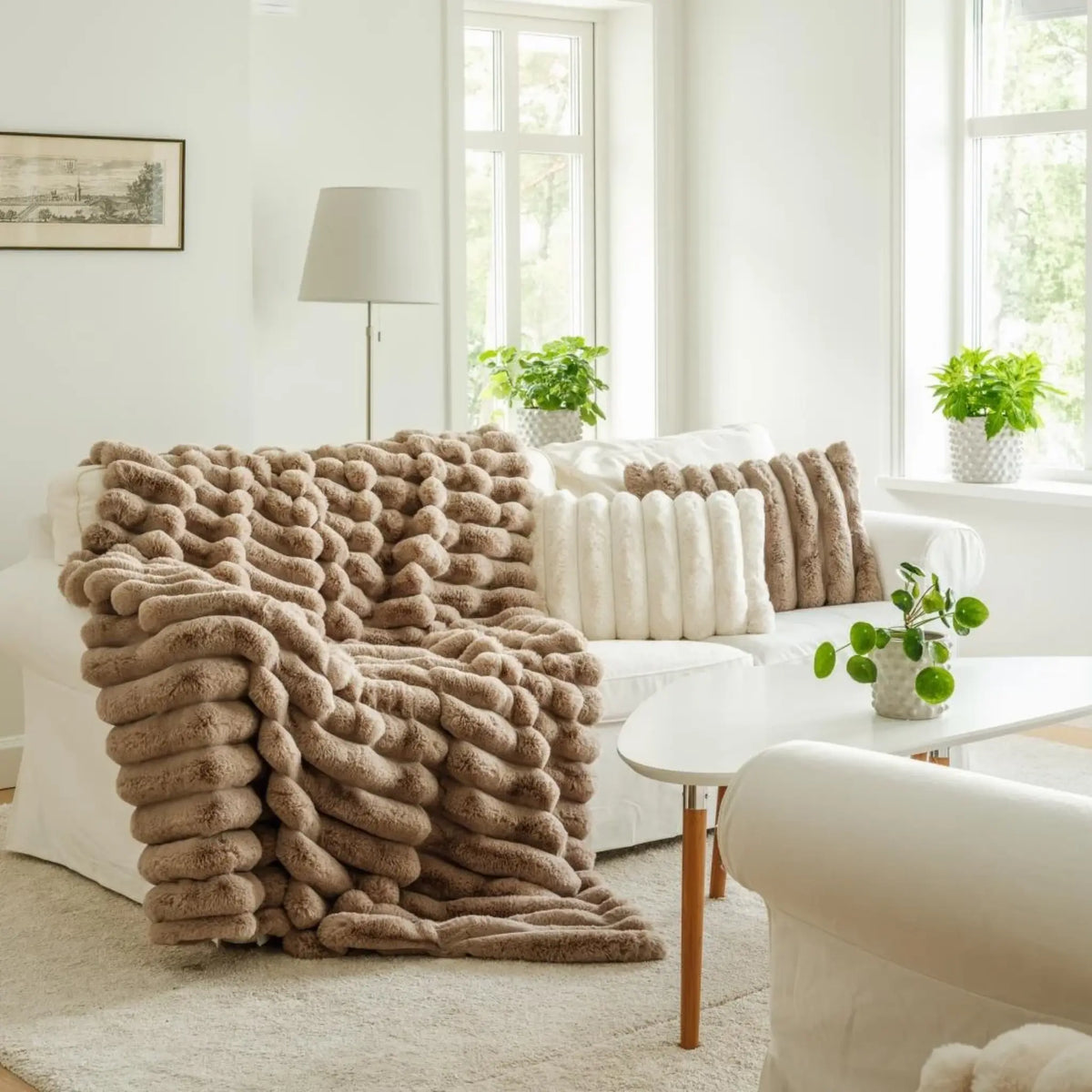 Skinnwille Liny Prydnadskudde L 40x60 cm, Taupe